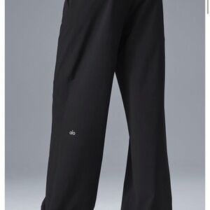 Alo Black Wide-Leg Pants